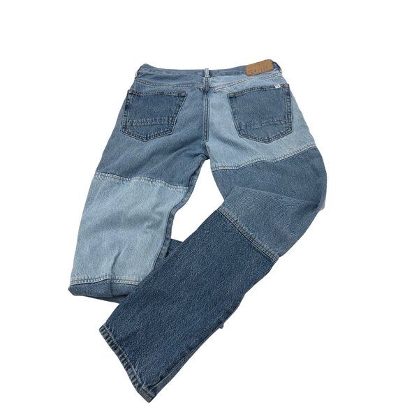 Pacsun Mens Slim Taper Patchwork Jeans Size 31x32 Blue Denim - Picture 6 of 11